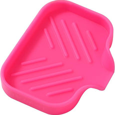 Silicone Bathroom Soap Dishes with Drain Spout-Bathroom and Kitchen Sink Organizer,Sponge Holder,Dish Soap Tray,Perfect for Dispenser,Scrubber,Bottle,Cup on Sink or Counter-Rose 4.9