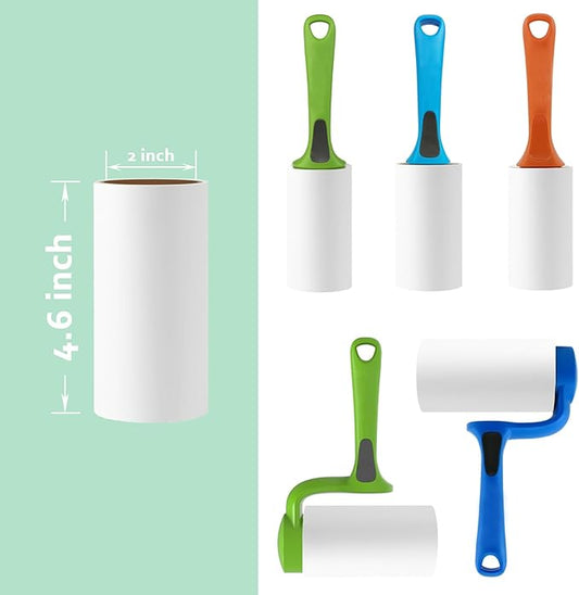 4.6 inch Lint Roller Refills Only for Evercare Giant Lint Roller for Pet Hair 4.6 in Giant Extreme Stick Refills 60 Sheets per Roll 5 Pack Total 300 Sheets