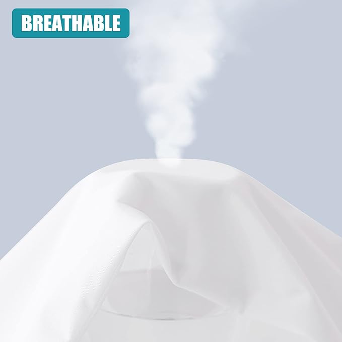 King Waterproof Zippered Mattress Encasement, Breathable, Noiseless, Machine-Washable Zipped Mattress Cover, Fitting 7" - 15" Deep Mattress 2 Pack