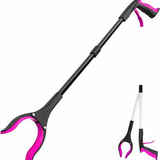 Grabber Reacher Tool - 32” Extra Long Foldable Gripper and Reaching Tool - Heavy Duty Pick Up Stick Grabbers for Seniors, Trash, Surgery Recovery Must Haves Gifts (Black Purple)