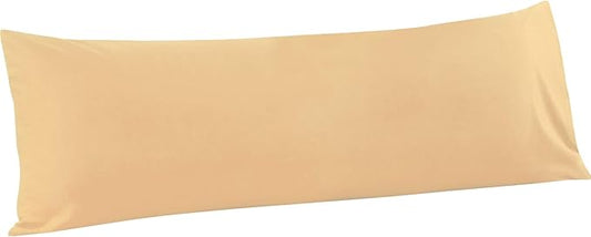 FLXXIE Body Pillow Cover - Super Soft Microfiber 20x54 Body Pillow Case - Envelope Closure, Wrinkle, Stain Resistant Light Taupe Body Pillowcase, 20x54, Light Taupe