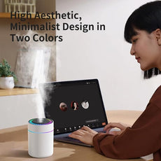 180ml Portable Small Humidifier with Colorful LED Night Light, USB Personal Desktop Humidifier for Car Home Office Travel, Auto Shut-Off, 2 Mist Modes, Super Quiet