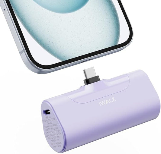 iWALK Portable Charger for iPhone 17/16/15 USB-C Small Power Bank 20W 4,500mAh Fast Charging Battery Pack Compatible with iPhone 15/16/17 Plus/17 Pro/17 Pro Max, Samsung Galaxy S25/S24/S23 Android