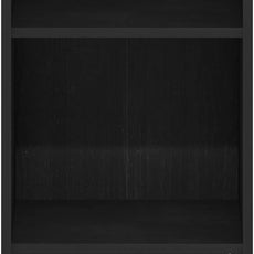 Furinno LUDER Book Shelf, 3-Tier Modern Bookshelf, Bookcase with 1 Door Storage Cabinet, 9.3 x 12 x 31.5, for Living Room, Bedroom, Home Office, Blackwood