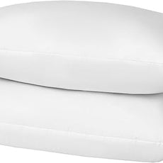16X26 Oblong Feather & Down Pillow Insert, 100% Cotton Fabric, Set of 2, White