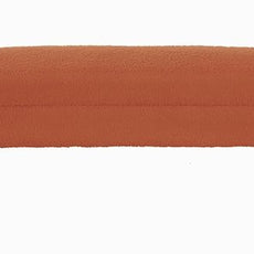 24KF Modern Upholstered Bed Bench Covered with Soft Boucle Teddy Fabric, Lovely Entryway Bench Ottoman with Armrest, 5062-Orange