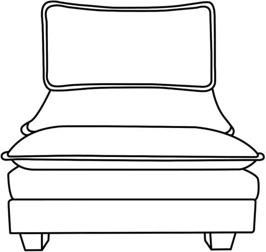 VINGLI Cloud Teddy White Middle Single Chair with Ottoman