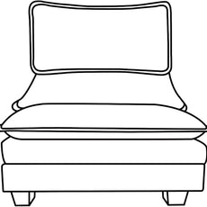 VINGLI Cloud White/Cream Middle Single Chair with Ottoman