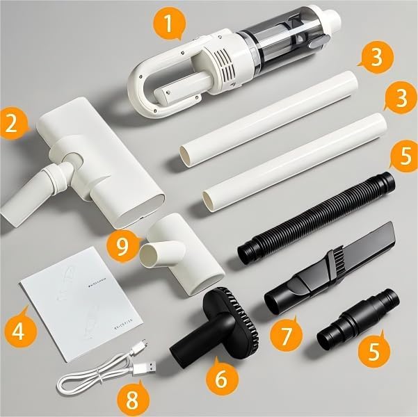 Cordless Rechargeable Vacuum Cleaner Stick Small Light Weight Hand Portable Compact Hepa Filter High Power Mini for College Dorm Room Small Office Home RV Carpet Pet Hair Car