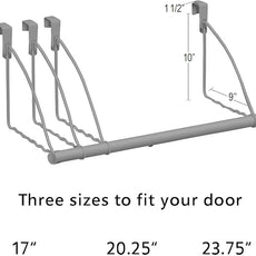 HOLDN’ STORAGE Over The Door Hanger - Door Rack Hangers for Clothes - Space Saving Designed for Bedroom & Bathroom - Ideal for Clothes & Towels - Drying Rack, Gray
