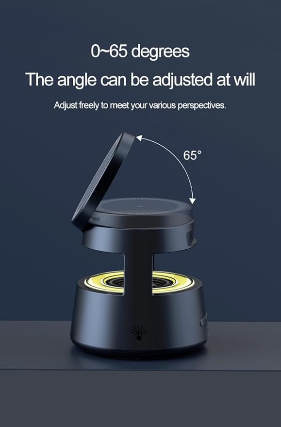 5 in 1 Magnetic Wireless Charger for Phone Earbuds Smart Watch - Bluetooth 5.1 Speaker, Dimmable Night Light, 0-65° Adjustable Angle, Smart Temperature Control, FCC/CE/RoHS Certified