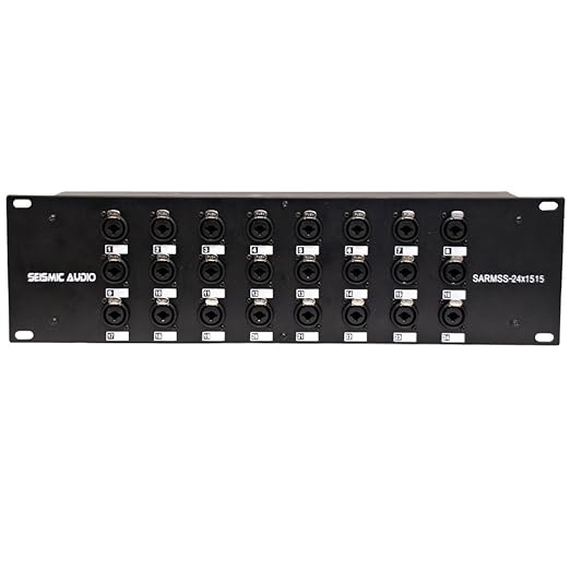 Seismic Audio - SARMSS-24x1515 - 24 Channel XLR TRS Combo Splitter Snake Cable - two 15' XLR trunks Rack Mount