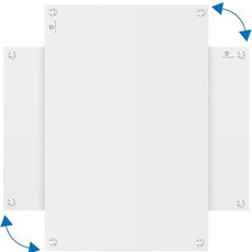 TSJ OFFICE Glass Dry-Erase Board - 48 x 32 Inches Brilliance White Magnetic Glass Whiteboard, Wall Mounted Large Frameless White Board for School, Home & Office