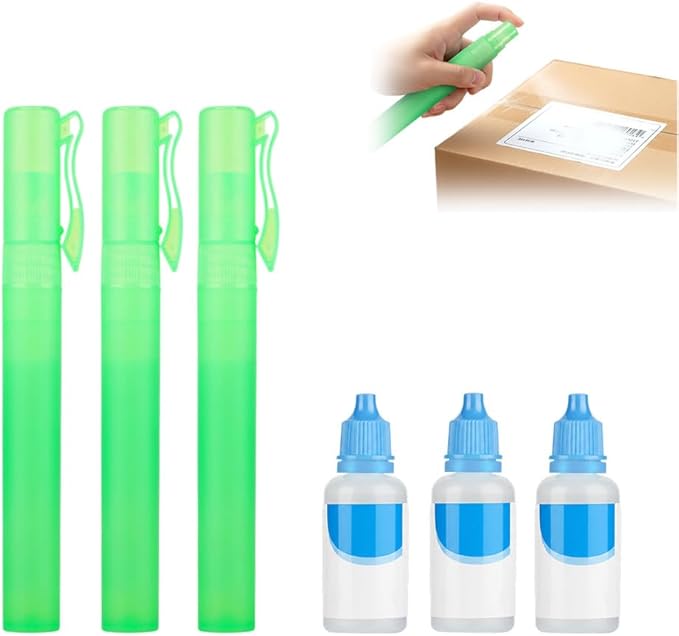 Privacy Cover Spray,10ML white-out liquid correction Privacy Spray Pen,Thermal Paper Privacy Eraser For Documents, Labels, Packages, Shipping Addresses,Privacy Protection (3PC Pen and liquid)