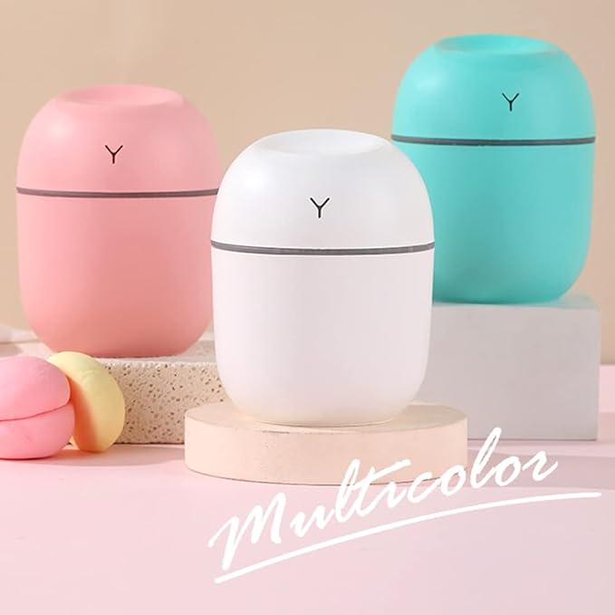 Wild Essentials 220ml Cool Mist Essential Oil Diffuser/Humidifier, Aromatherapy, Nightlight, Portable, USB Power, Auto Off, Room, Office, Car (Pink)