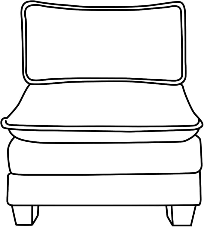 VINGLI Cloud Navy Blue Middle Single Chair