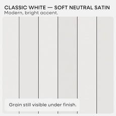 Homeforia White Floating Shelves 24 inch, High End Solid Real Wood 24inch Bathroom Floating Shelf for Wall Mounted, White Wooden 24in Floating Shelves, Heavy Duty Bracket, 24 X 6.5 X 1.75 in, Set of 3