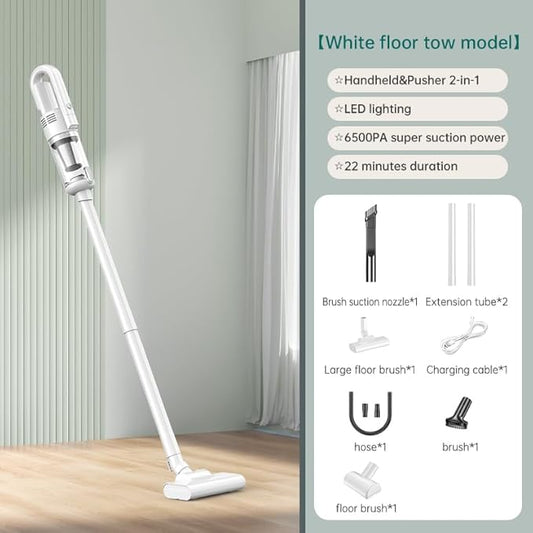 Cordless Rechargeable Vacuum Cleaner Stick Small Light Weight Hand Portable Compact Hepa Filter High Power Mini for College Dorm Room Small Office Home RV Carpet Pet Hair Car