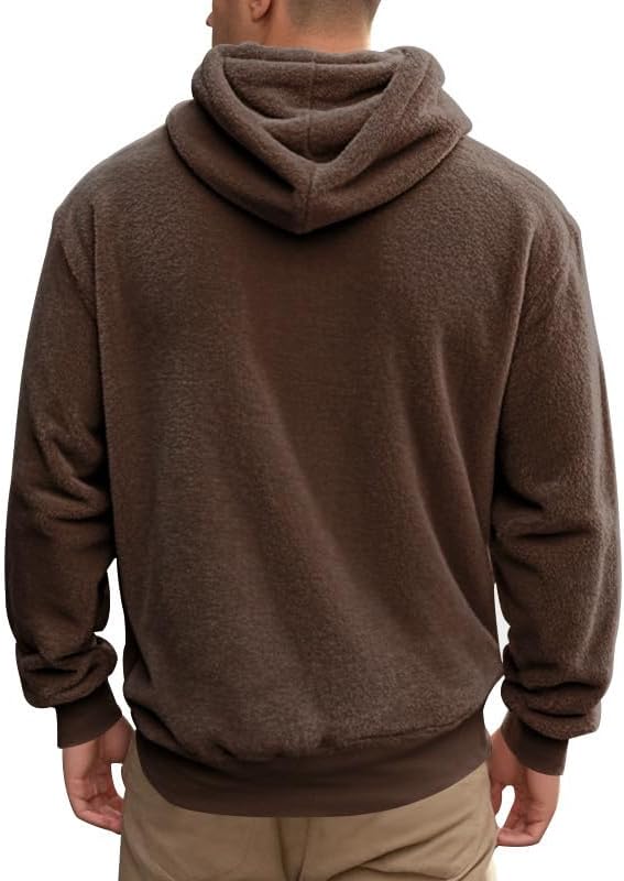 Men's Oversized Winter Soft Casual Sweatshirt with Double Sided Brushed Interior Cozy Gift for Holiday Season