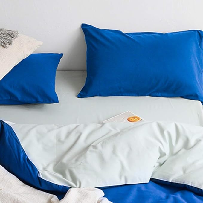 FLXXIE 2 Pack Microfiber King Pillow Cases, 1800 Super Soft Pillowcases with Envelope Closure, Wrinkle, Fade and Stain Resistant Pillow Covers, 20x36, Royal Blue