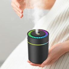 180ml Portable Small Humidifier with Colorful LED Night Light, USB Personal Desktop Humidifier for Car Home Office Travel, Auto Shut-Off, 2 Mist Modes, Super Quiet