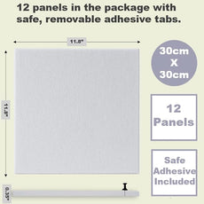 Felt Wall Tiles | Large Cork Board Alternative | Aesthetic Felt Bulletin Board for Office, Home & Classroom | Large Cork Boards for Walls Pinboard (12-Pack) | Gray White