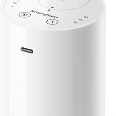 Waterless Essential Oil Diffuser, Portable Aromatherapy Diffuser with 20mL Capacity, Battery Operated Mini Scent Diffuser,3 Mist Levels & Timers, Leak-Free, for Home, Car, Office (White)