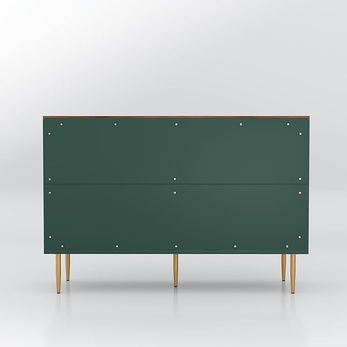 48" Sideboard Buffet Cabinet with Storage,Modern Accent Cabinet with 4 Door and Removable Shelves,Credenza Buffet Table for Living Room,Dinning Room,Entryway,Green