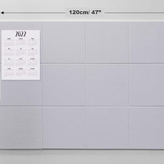 Felt Wall Tiles | Large Cork Board Alternative | Aesthetic Felt Bulletin Board for Office, Home & Classroom | Large Cork Boards for Walls Pinboard (12-Pack) | Gray White