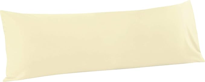 FLXXIE Body Pillow Cover - Super Soft Microfiber 20x54 Body Pillow Case - Envelope Closure, Wrinkle, Stain Resistant Ivory Body Pillow Cover, 20x54, Ivory