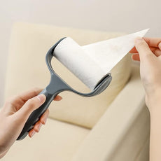 Lint Roller for Couch Furniture Dog Cat Bed Balliard Table Lint Remover for Pet Hair Ergonomic T Handle with 4 Extra Sticky Rolls (Navy Black)