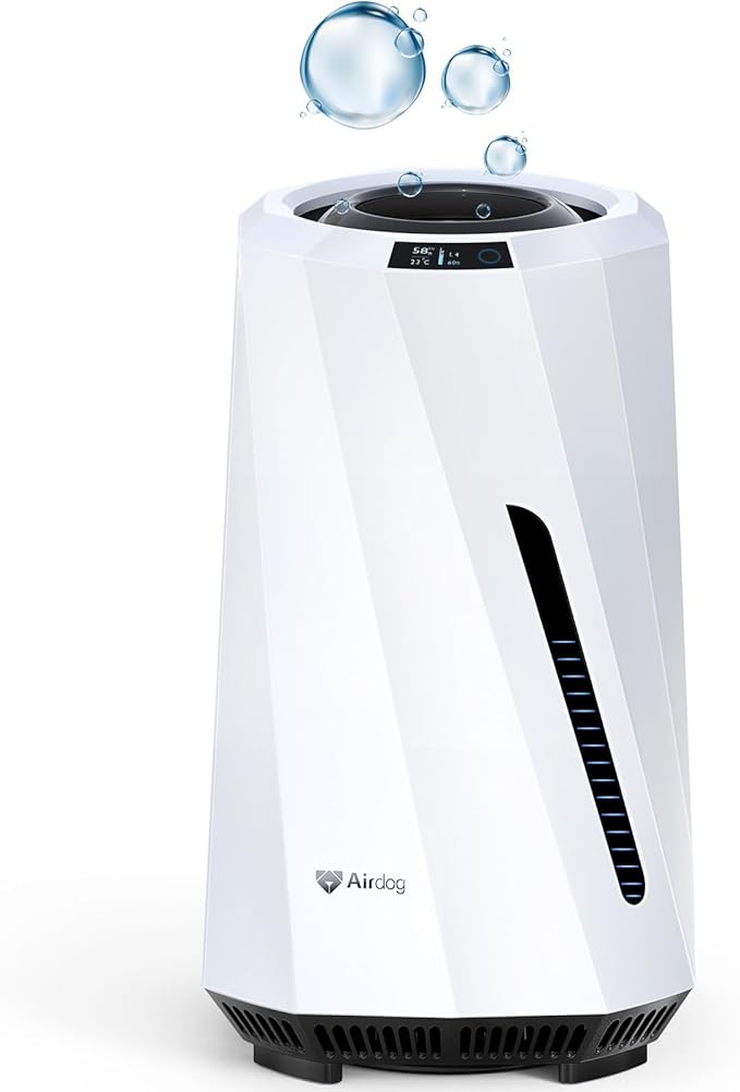 Airdog MOI Evaporative Humidifier for Baby- Mist-Free Humidifier, Mold Free humidifier, Quiet, LED Water Level Display for Premium Home Décor & Protection, Washable Filter, 0.8 Gallon Tank, 5 Modes