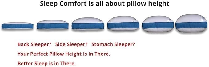 Pancake Pillow The Adjustable Layer Pillow. Custom Fit Your Perfect Pillow Height. Queen Size Luxury Pillow