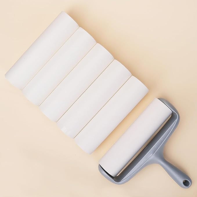 8 inch Large Surface Roller Refills Only for Scotch-Brite Pet Hair Pickup Extra Sticky Large Lint Roller 60 Sheets per Refill Pack of 5 Total 300 Easy-Tear Adhesive Sheets