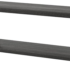 FOLUBAN 47 Inch Shoe Storage Bench, Rustic Wood and Metal Entryway Bench for Hallway Front Door Entrance, Vintage Indoor Shoe Rack Bench Seat for Bedroom Living Room, Dark Gray