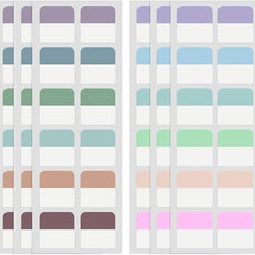 240 Pcs Sticky Index Tabs, Colored Book Sticky Tabs for Notebooks, Repositionable Page Tabs for Notebooks File Classification,12 Colors (1 Inch)