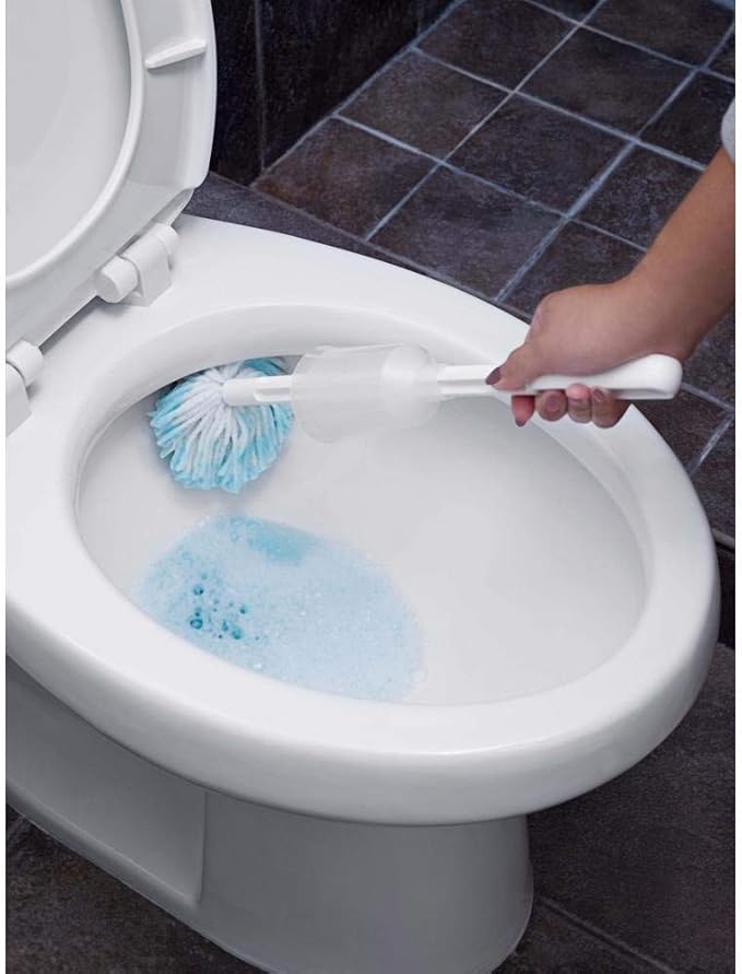 Fuller Brush Toilet Bowl Swab with Extra Strength Bowl Cleaner – Scratch-Free Toilet Bowl Cleaning, Long Handle, Deep Cleaning Under Rim