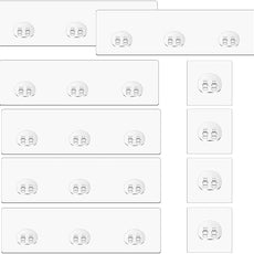 10 PCS Shower Caddy Adhesive Replacement Shower Shelves Adhesive Strip Pad Organizer Sticker Replacement Bathroom Heavy Duty Wall Mount Strong Sticky No Drilling Strong Transparent