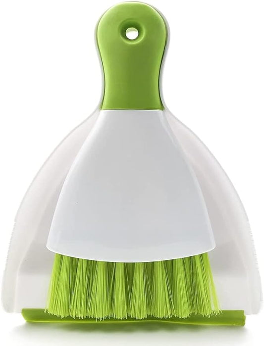 Dust pan Broom Brush Dustpan - Small Broom and Dustpan Set, Mini Broom and Dustpan, Small Dustpans and Brush Set for Home Cleaning, Sofa,Desk,Guinea Pig Cage,Cat Litter, etc. (Green