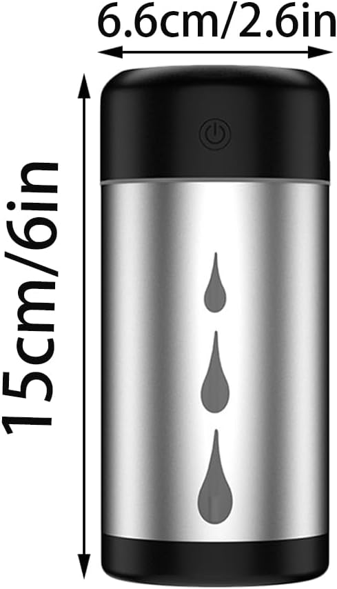 Riloer Desk Cool Mist Humidifiers, Portable Car Humidifier Diffuser with Star Night Light, Mini Humidifier Essential Oil for Car Office Desktop Bedroom (Silver)