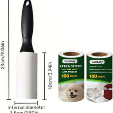 Lint Rollers for Pet Hair Extra Sticky, 600 Sheets Value Set Lint Roller with 2 Upgraded Handles, 6 Rollers Portable Pet Lint Remover for Clothes, Furniture, Carpet, Dog & Cat Hair Removal