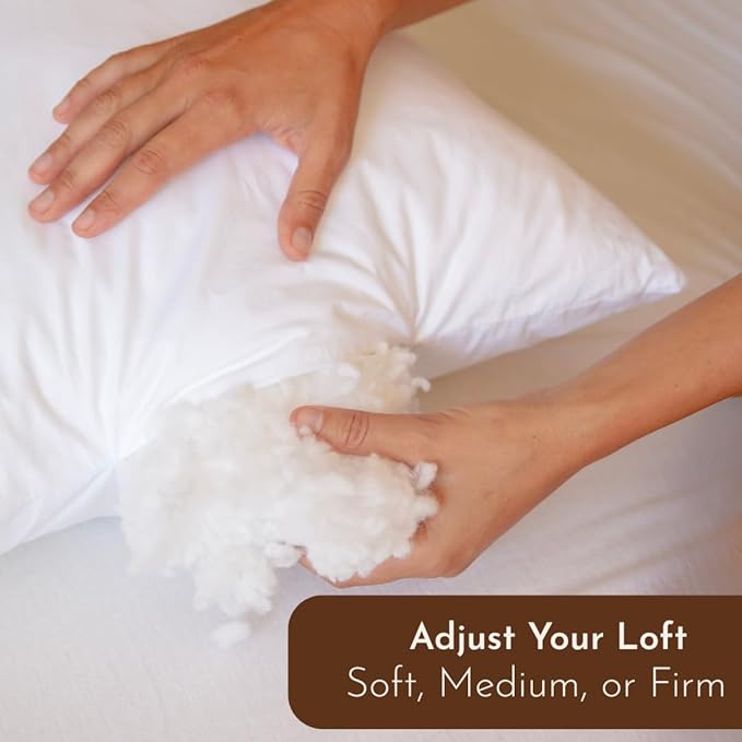 Little Sleepy Head Pillows Queen Size Set of 2, Best Pillows for Sleeping with Adjustable Loft and Hypoallergenic Down-Like Fill, Hotel Quality Comfort, Soft or Firm Support - Set of 2, 20x30