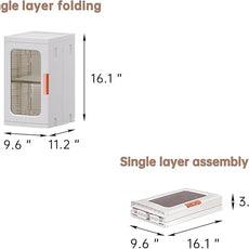 Mini Storage Cabinet with Doors and Shelves Countertop Cabinet Bathroom Storage Kitchen Cabinet with Adjustable Shelf Cabinet Organizer Toilet Paper Linen Closet 1 Layer(White)