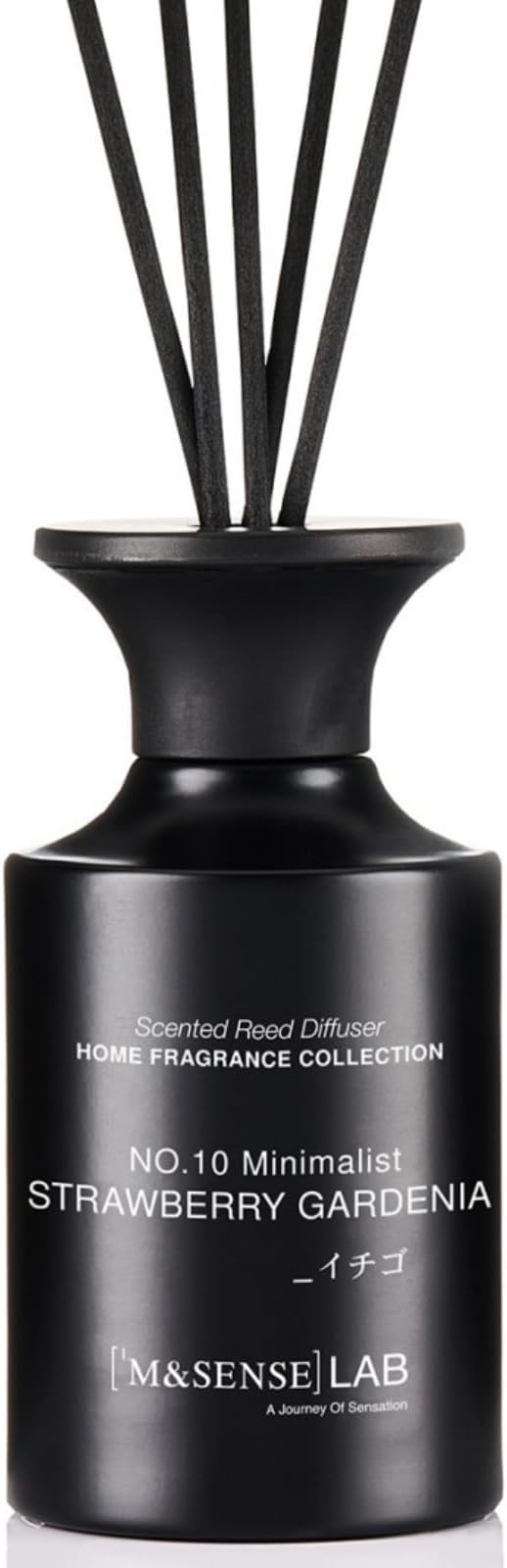 M&SENSE Reed Diffuser Set, 10.14 fl oz Large Reed Diffuser, Strawberry Gardenia Scented with Natural Essential Oils, Long Lasting with 7 Sticks, Non-Toxic Home Fragrance Reed Diffuser for Bedroom