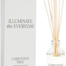 Sweet Water Decor Christmas Tree Reed Diffuser Set - Spruce, Pine Needles, Cedar, and Moss Scented Diffusers - Scent Diffusers for Home, Long Lasting Fragrance, Made in The USA