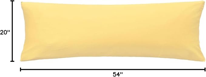 iMaylex Soft 100% Egyptian Cotton Zipper Pillow Case, Cozy and Lightweight Pillowcase, Easy Care, Apricot, Body, 20" x 54"
