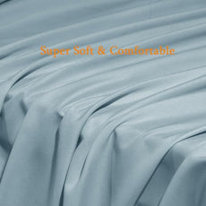 SONORO KATE Bed Sheet Set Super Soft Microfiber 1800 Thread Count Luxury Egyptian Sheets Fit 18-24 Inch Deep Pocket Mattress Wrinkle-6 Piece (Spa Blue, King)