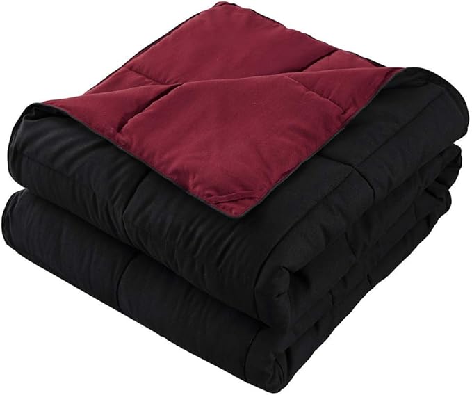 HIG 3pc Down Alternative Comforter Set - All Season Reversible Comforter with Two Shams - Quilted Duvet Insert with Corner Tabs - Box Stitched - Super Soft, Fluffy (King/Cal King, Black)