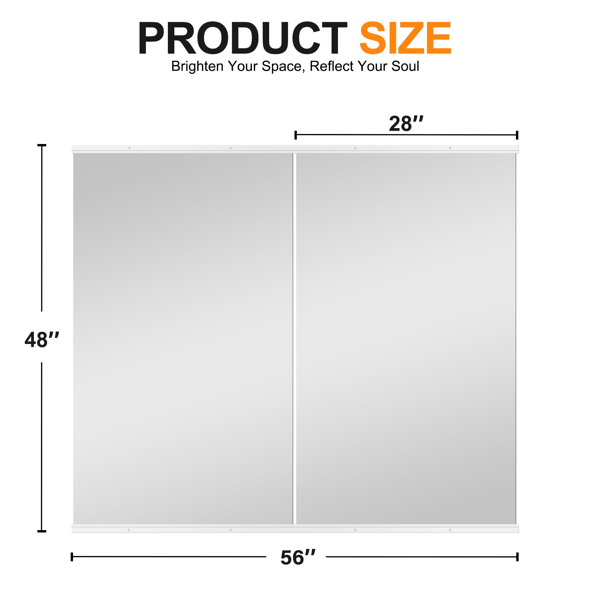 Delma Wall Full Length Mirror,Standing Mirror Full Body,Large Floor for Wall Door Bedroom Bathroom Living Room with Aluminium Frame(with Stand,56x15-Black) Dormly