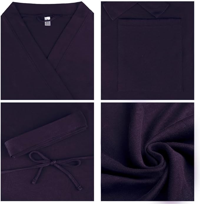 U2SKIIN Womens Robes, 100% Cotton Lightweight Robes 3/4 Sleeves Kimono Knit Soft Loungewear Short Bathrobe